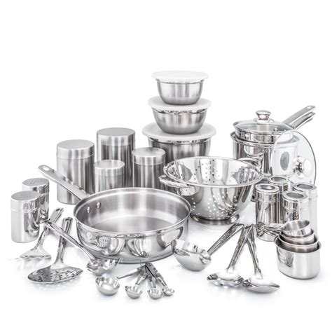 kitchen in a box stainless steel cookware set 58-piece|Old Dutch 36.